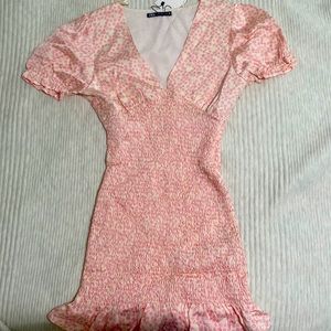 Pink floral dresss
